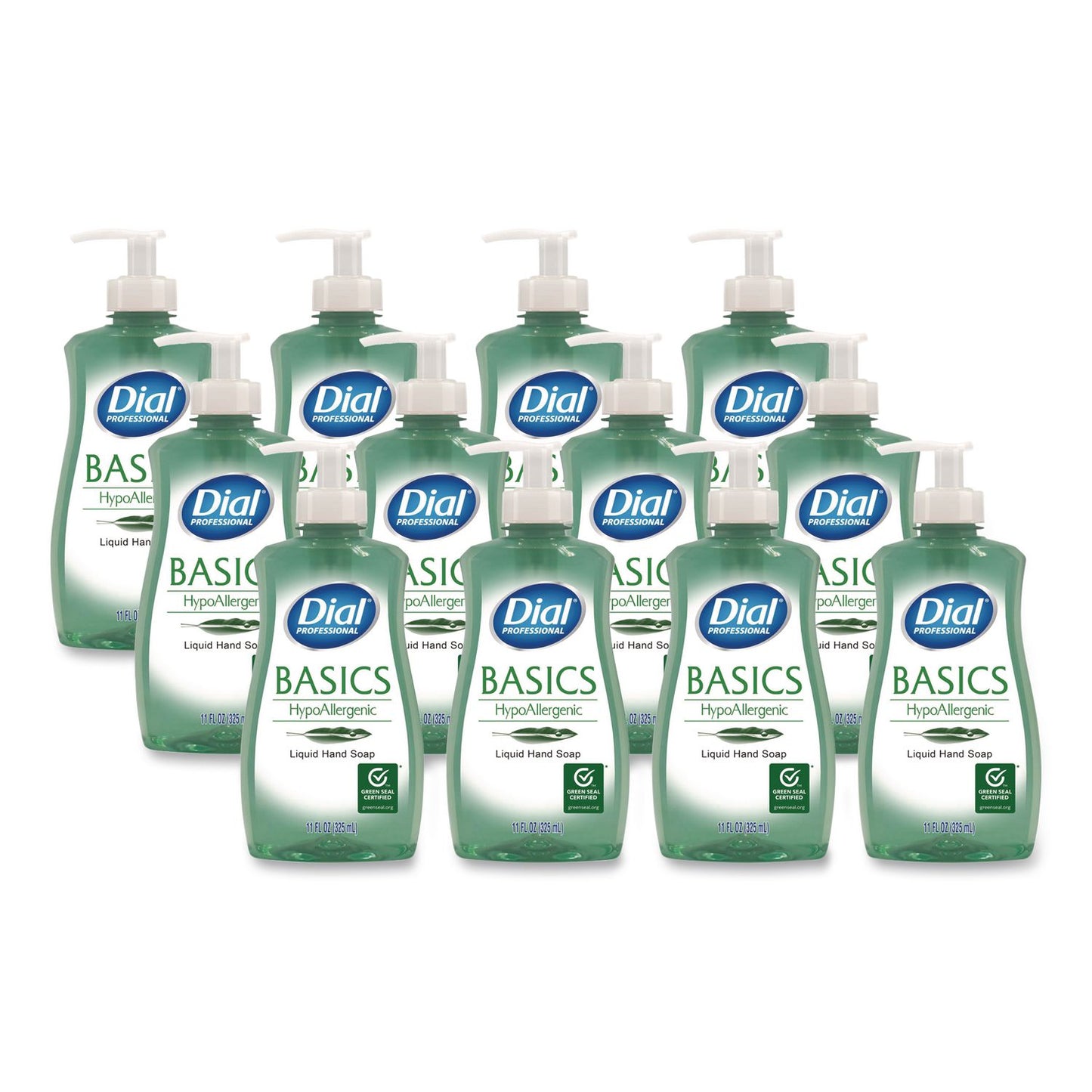 Dial® Professional Basics Hypoallergenic Liquid Hand Soap, Floral, 11 oz, 12/Carton (DIA35488)