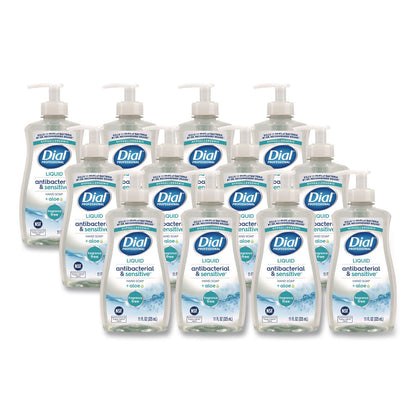 Dial® Professional Antibacterial and Sensitive Fragrance-Free Liquid Hand Soap, Unscented, 11 oz, 12/Carton (DIA35476)