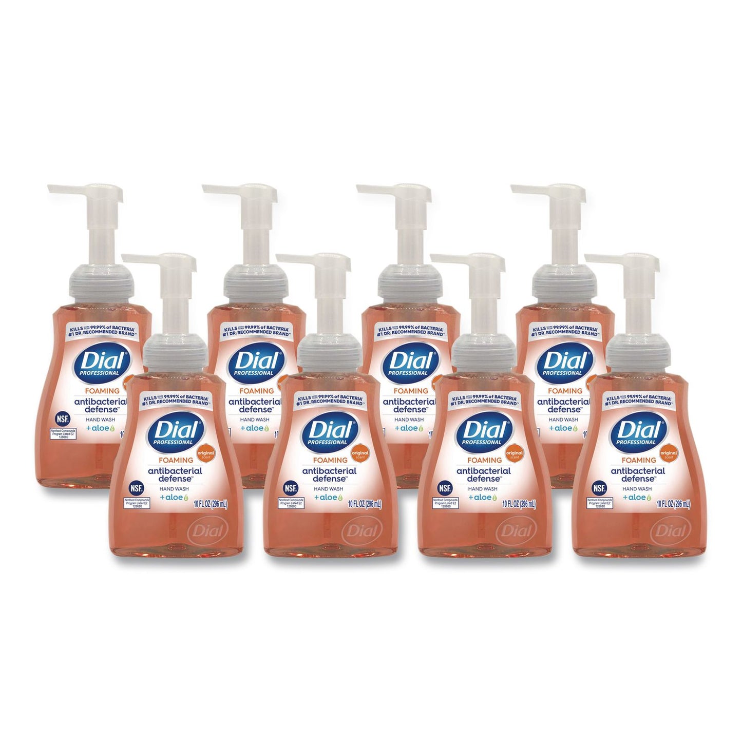 Dial® Professional Original Antibacterial Defense Foaming Hand Wash, Original, 10 oz, 8/Carton (DIA35446)