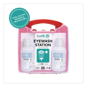 NeutraFlush® Emergency Eyewash Station 50 Series, 16 oz Bottle, 2 Bottles/Station (AOHAK50EWN)