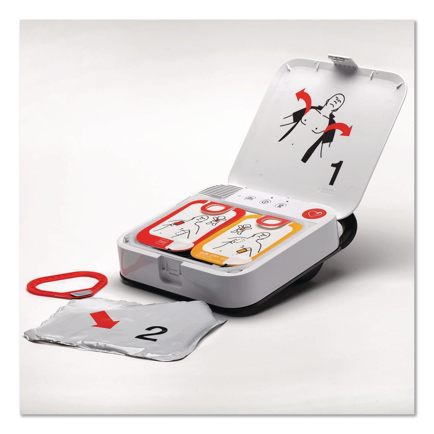 CARDIACT™ LIFEPAK CR2 Wi-Fi Defibrillator, Fully Automatic, English/Spanish, Handle (AOH99512001268)
