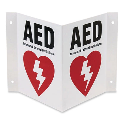 CARDIACT™ AED Three-View Wall Sign, 10" x 5.25" x 9" (AOHCA01)