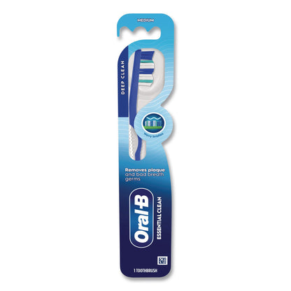 Oral-B® Essential Clean Toothbrush, Unscented, Blue/White, 72/Carton (PGC10904)