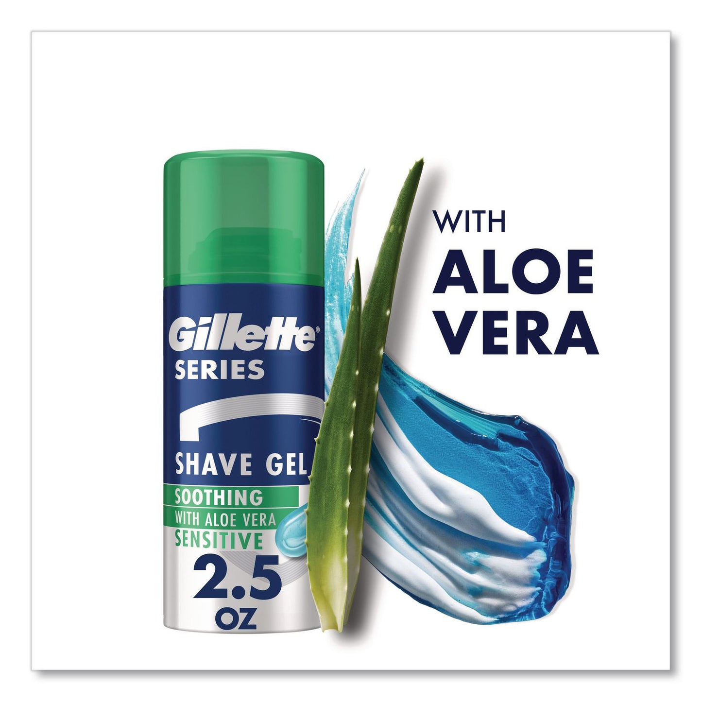 Gillette® Soothing Shave Gel, 2.5 oz Can, 24/Carton (PGC33092)