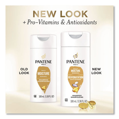 Pantene Pro V Daily Moisture Renewal Shampoo, Unscented, 3.38 oz, 24/Carton (PGC18086)