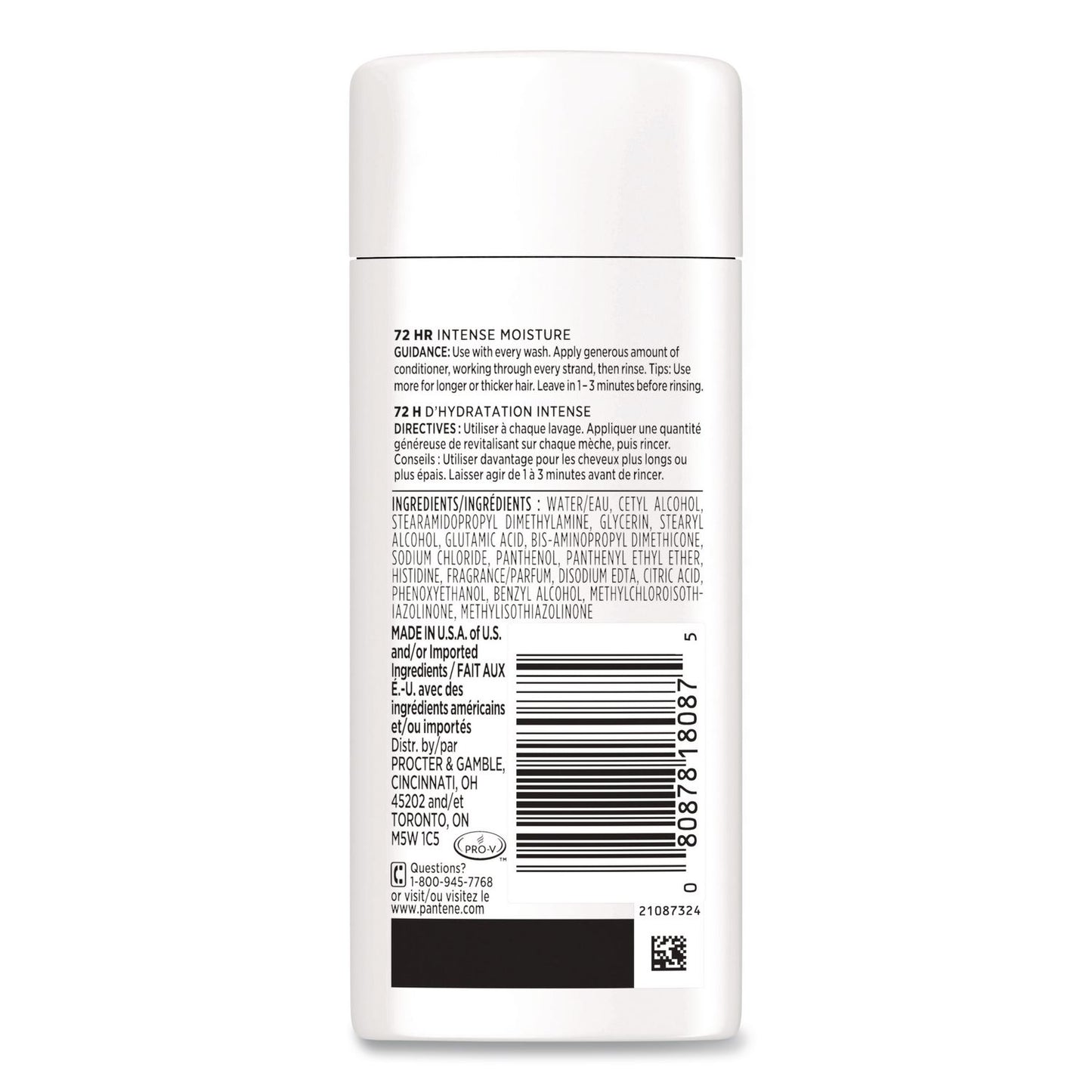 Pantene Pro V Daily Moisture Renewal Conditioner, Unscented, 3.38 oz, 24/Carton (PGC18087)
