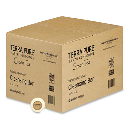 Diversified Hospitality Solutions Terra Pure Cleansing Bar, Green Tea Lemongrass Scent, 0.6 oz Bar, 400/Carton (DHS002041)