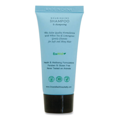 Diversified Hospitality Solutions H2O Therapy Shampoo Single Use, White Tea and Lemongrass Scent, 0.85 oz Tube, 300/Carton (DHS007057)