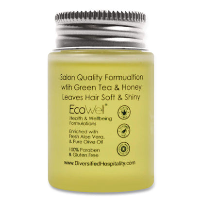 Diversified Hospitality Solutions Terra Pure Shampoo Jam Jar, Green Tea Lemongrass Scent, 1 oz Jar, 300/Carton (DHS007460)