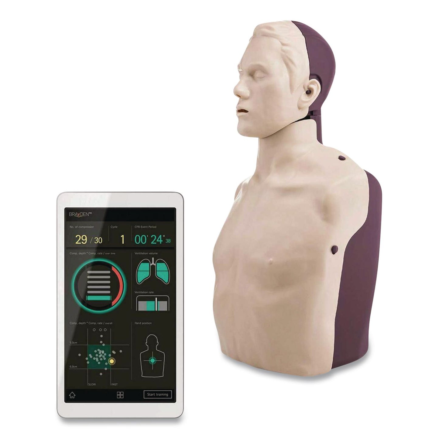 Brayden PRO CPR Manikin with Bluetooth Technology (Red Lights) (AOHIM16R)