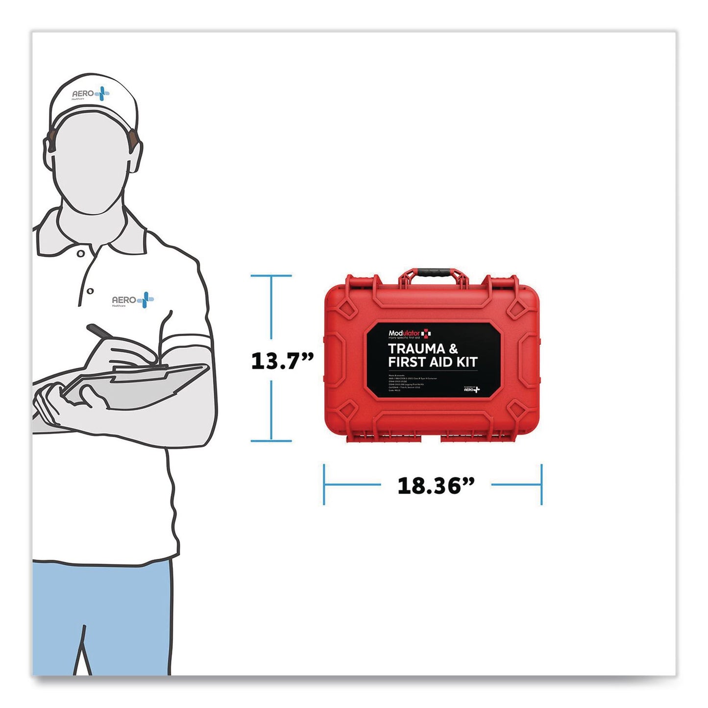 Modulator Trauma Kit - Rugged Hard Case, 286 Pieces (AOHM610)