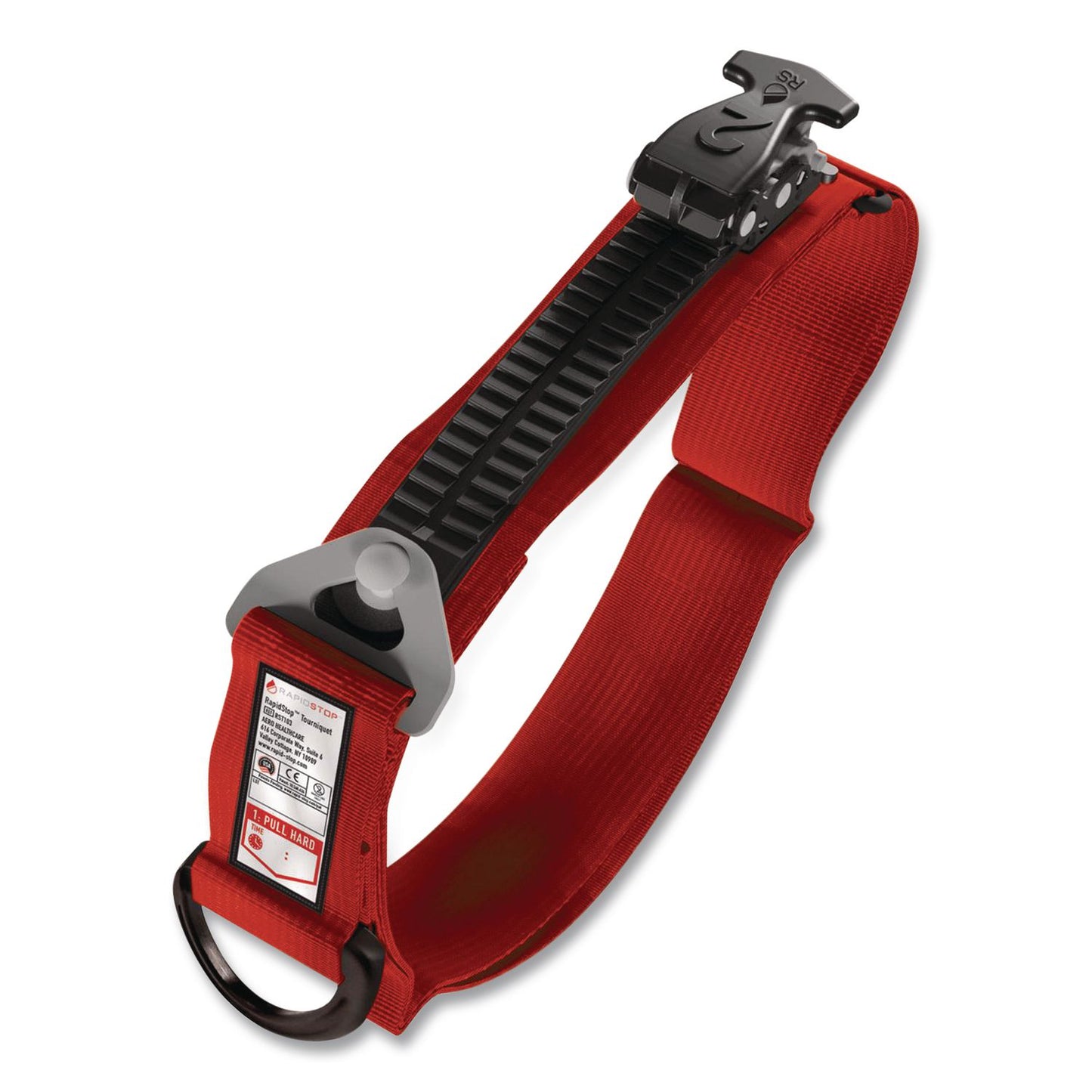 RAPIDSTOP™ Tourniquet, High-Strength Polymer; Nylon; Velcro, 1.5 x 7.5, Red (AOHRST103)