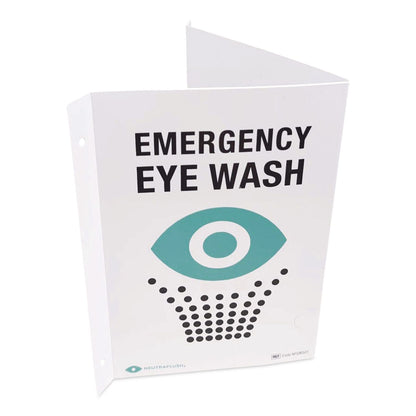 NeutraFlush® Eyewash Station Two-View Wall Sign, 5.25 x 10 x 9 (AOHNFSWS01)