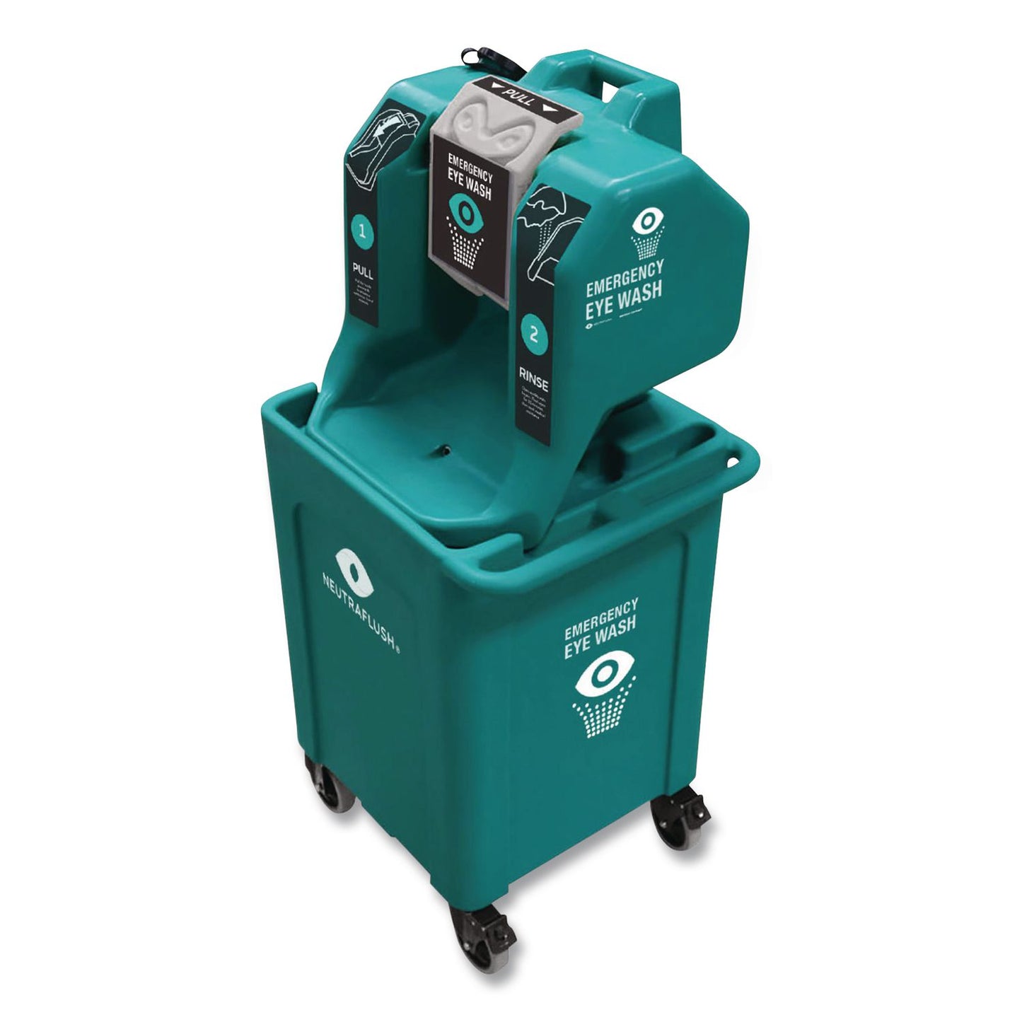 NeutraFlush® Gravity Fed Eyewash Station with Drain Cart, 16 gal (AOHNFS2048C)