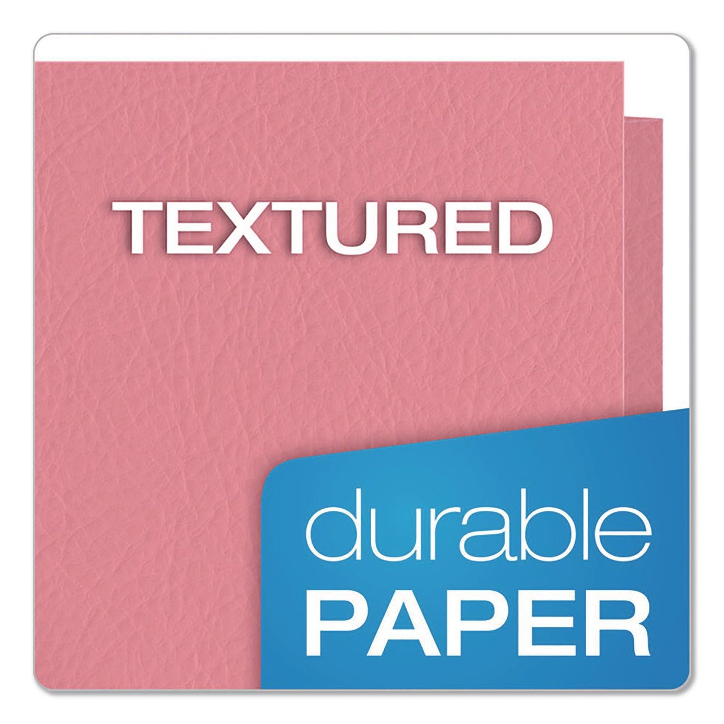 Oxford® Pink Ribbon Twin-Pocket Folder with Prong Fasteners, Accommodates (135) 11 x 8.5 Sheets, Pink, 25/Box (OXF57768)