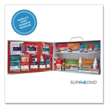 SUREFILL™ 80 Series Class B 2-Shelf First Aid Cabinet - Meds, 80 Person, 391 Pieces, Metal Case (AOHSF80BMT)