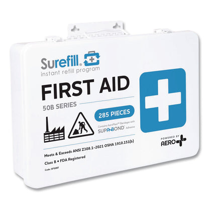 SUREFILL™ 50 Series ANSI B First Aid Kit - Metal Case, 50 Person, 285 Pieces (AOHSF50BT)