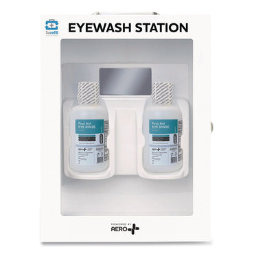 SUREFILL™ First Aid Station - First Aid, Eyewash, AED 360P, 4 Pieces, Metal Case (AOHSFFASP2)