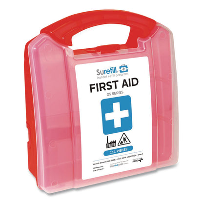 SUREFILL™ 25 Series ANSI A+ First Aid Kit - Plastic Retail Case, 25 Person, 111 Pieces (AOHSF25ANR)