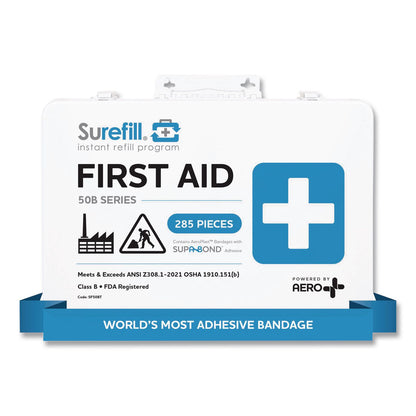 SUREFILL™ 50 Series ANSI B First Aid Kit - Metal Case, 50 Person, 285 Pieces (AOHSF50BT)