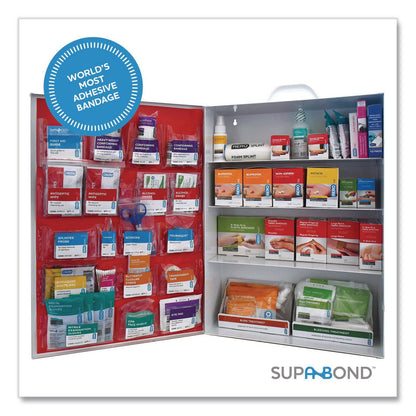 SUREFILL™ 150 Series Class B 4-Shelf First Aid Cabinet - Meds, 150 Person, 855 Pieces, Metal Case (AOHSF150BMT)