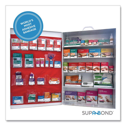 SUREFILL™ 200 Series Class B 5-Shelf First Aid Cabinet - Meds, 200 Person, 1,183 Pieces, Metal Case (AOHSF200BMT)