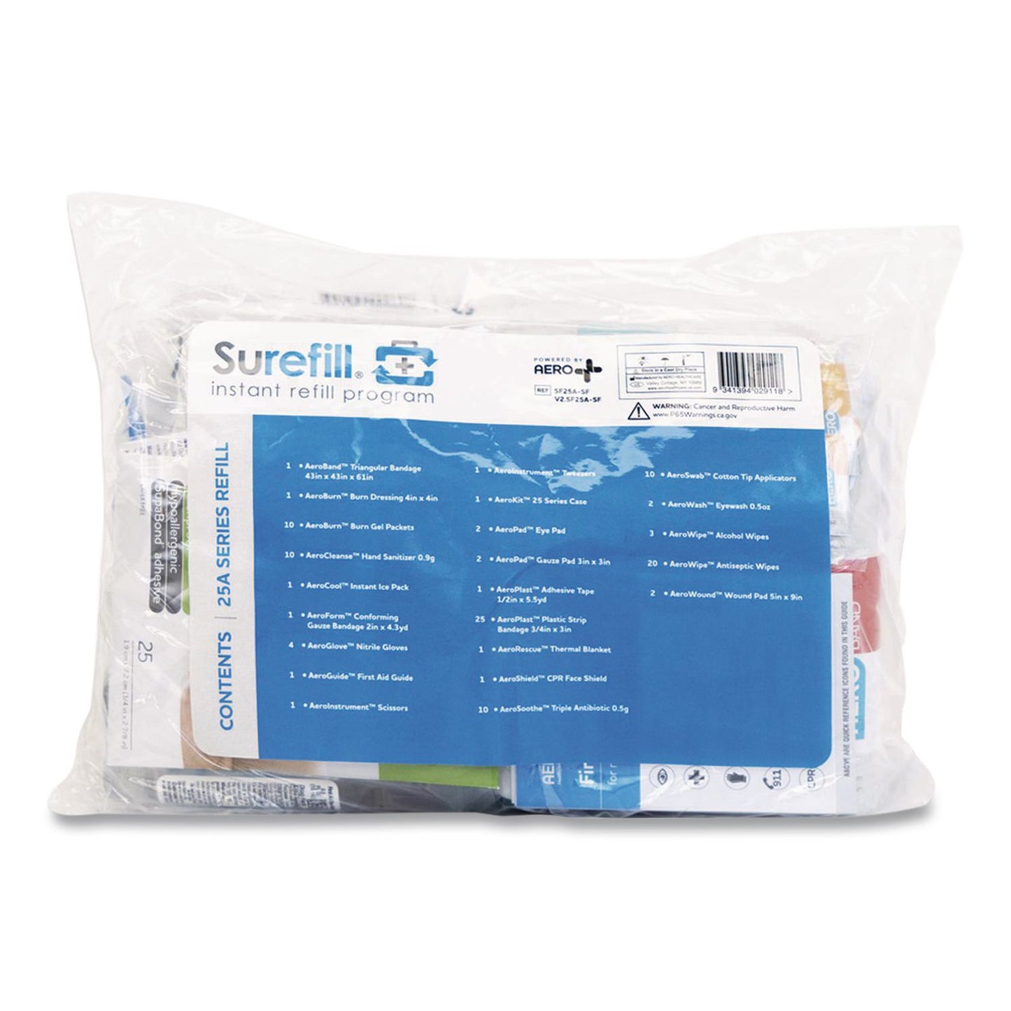 SUREFILL™ 25A Series ANSI 2021 A First Aid Kit Refill, For All 25A Series Kits 2021, 110 Pieces (AOHSF25ASF)