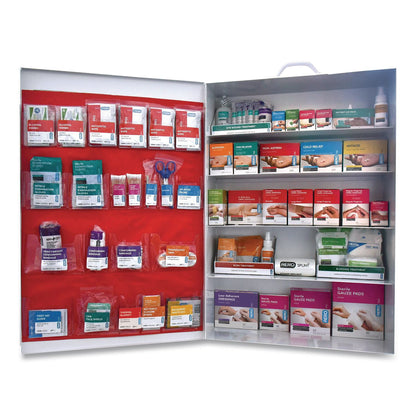 SUREFILL™ 200 Series Class B 5-Shelf First Aid Cabinet - Meds, 200 Person, 1,183 Pieces, Metal Case (AOHSF200BMT)