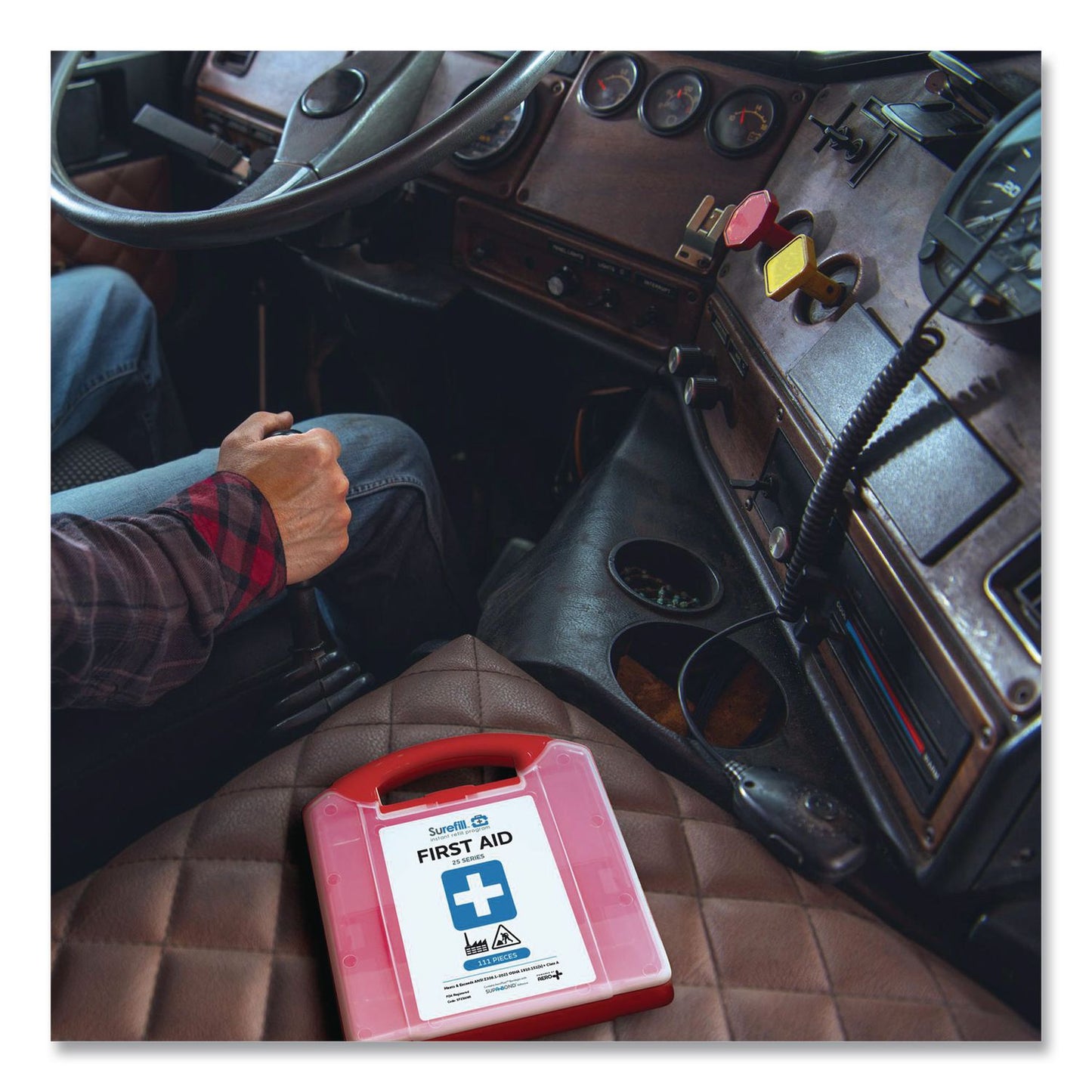 SUREFILL™ 25 Series ANSI A+ First Aid Kit - Plastic Retail Case, 25 Person, 111 Pieces (AOHSF25ANR)