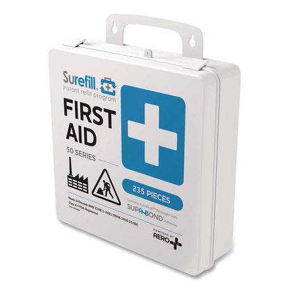 SUREFILL™ 50 Series ANSI A+ First Aid Kit - Weatherproof Plastic Case, 50 Person, 235 Pieces (AOHSF50AW)