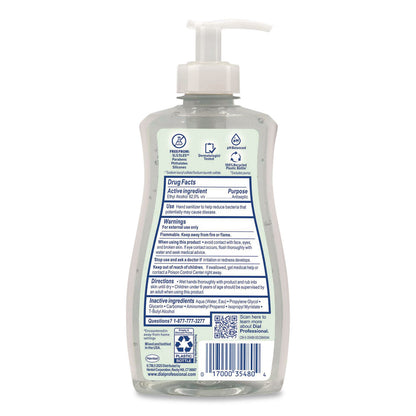 Dial® Professional Gel Antibacterial Hand Sanitizer, 11 oz Pump Bottle, Fragrance-Free, 12/Carton (DIA35482)