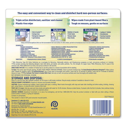 LYSOL® Brand Disinfecting Wipes II Fresh Citrus Scent, 1-Ply, 7 x 7.25, Fresh Citrus, White, 70 Wipes/Canister (RAC49128EA)