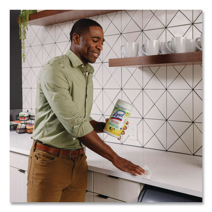 LYSOL® Brand Disinfecting Wipes II Fresh Citrus Scent, 1-Ply, 7 x 7.25, Fresh Citrus, White, 70 Wipes/Canister (RAC49128EA)