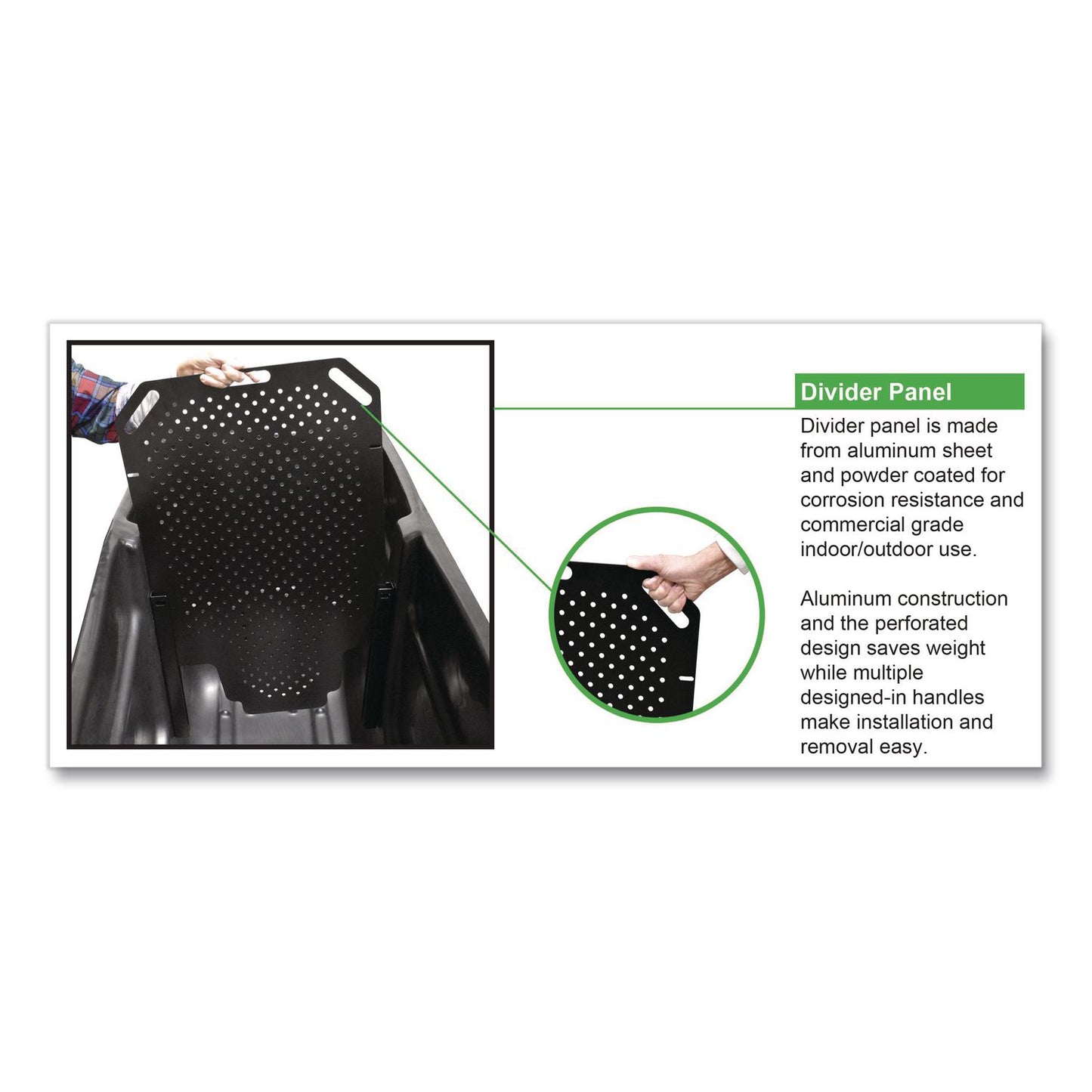 Rubbermaid® Commercial Divider for Standard Duty Tilt Truck, 28 x 2 x 40, Black (SGSA240857)