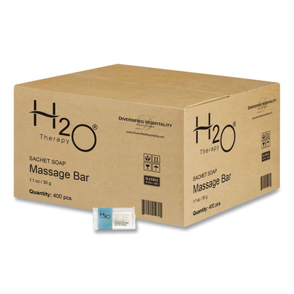 Diversified Hospitality Solutions H2O Therapy Soaps, White Tea and Lemongrass Scent, 1.1 oz Bar, 400/Carton (DHS007095)