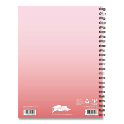 Willow Creek Press So Productive Undated Journal, Medium/College Rule, Pink Cover, (80) 8 x 6 Sheets (WPR55076)