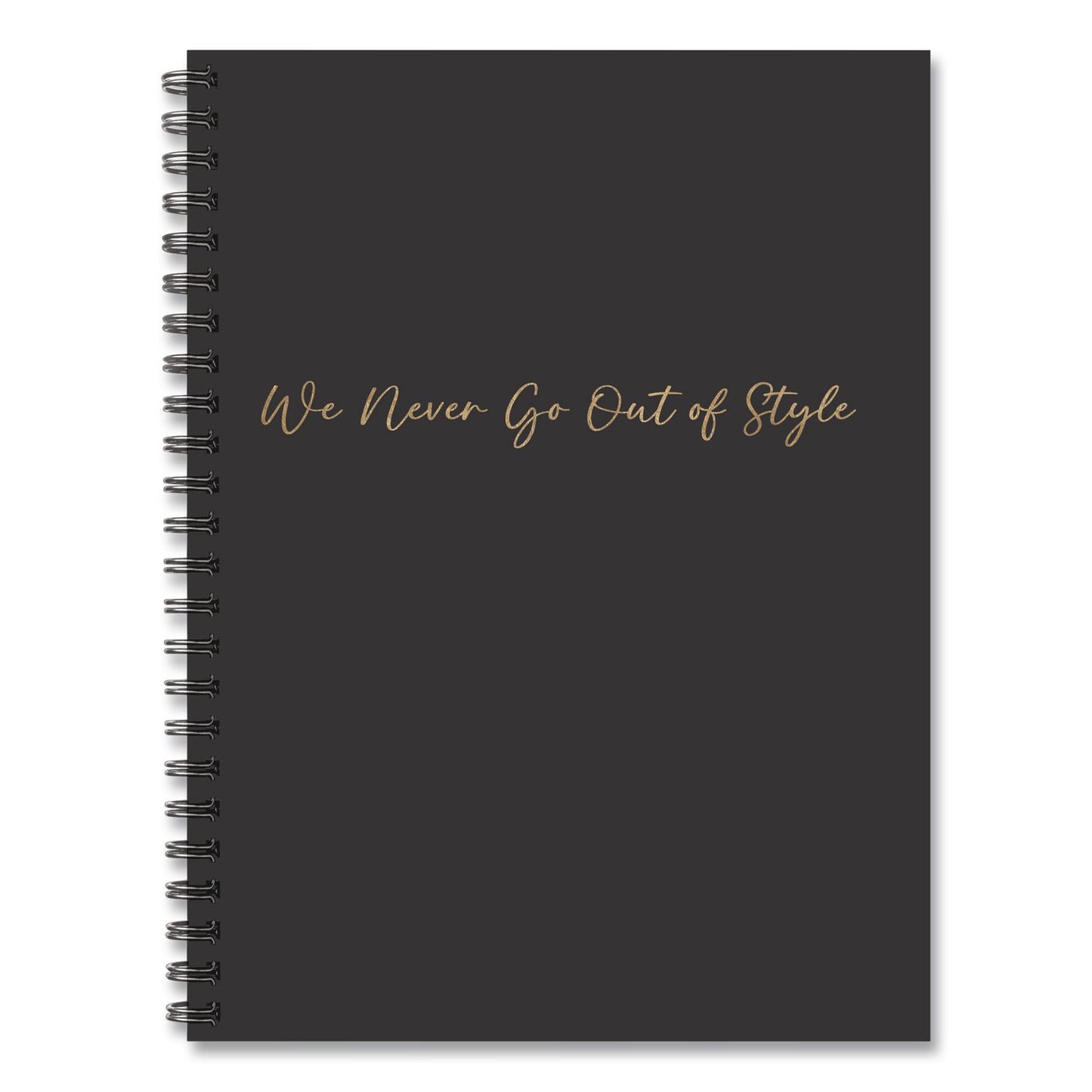 Willow Creek Press Style Undated Journal, Edition, Medium/College Rule, Black/Gold Cover, (80) 8 x 6 Sheets (WPR55083)