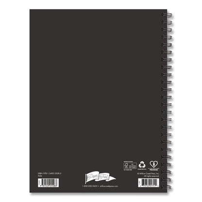 Willow Creek Press Style Undated Journal, Edition, Medium/College Rule, Black/Gold Cover, (80) 8 x 6 Sheets (WPR55083)