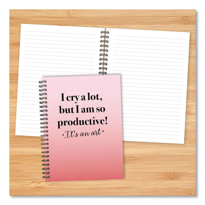 Willow Creek Press So Productive Undated Journal, Medium/College Rule, Pink Cover, (80) 8 x 6 Sheets (WPR55076)