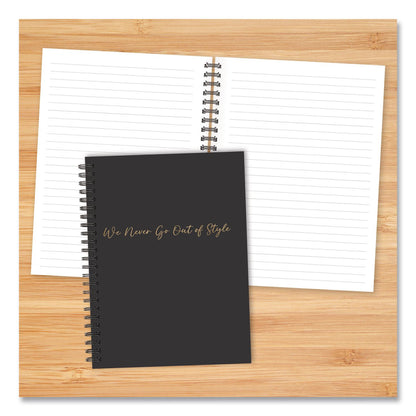 Willow Creek Press Style Undated Journal, Edition, Medium/College Rule, Black/Gold Cover, (80) 8 x 6 Sheets (WPR55083)