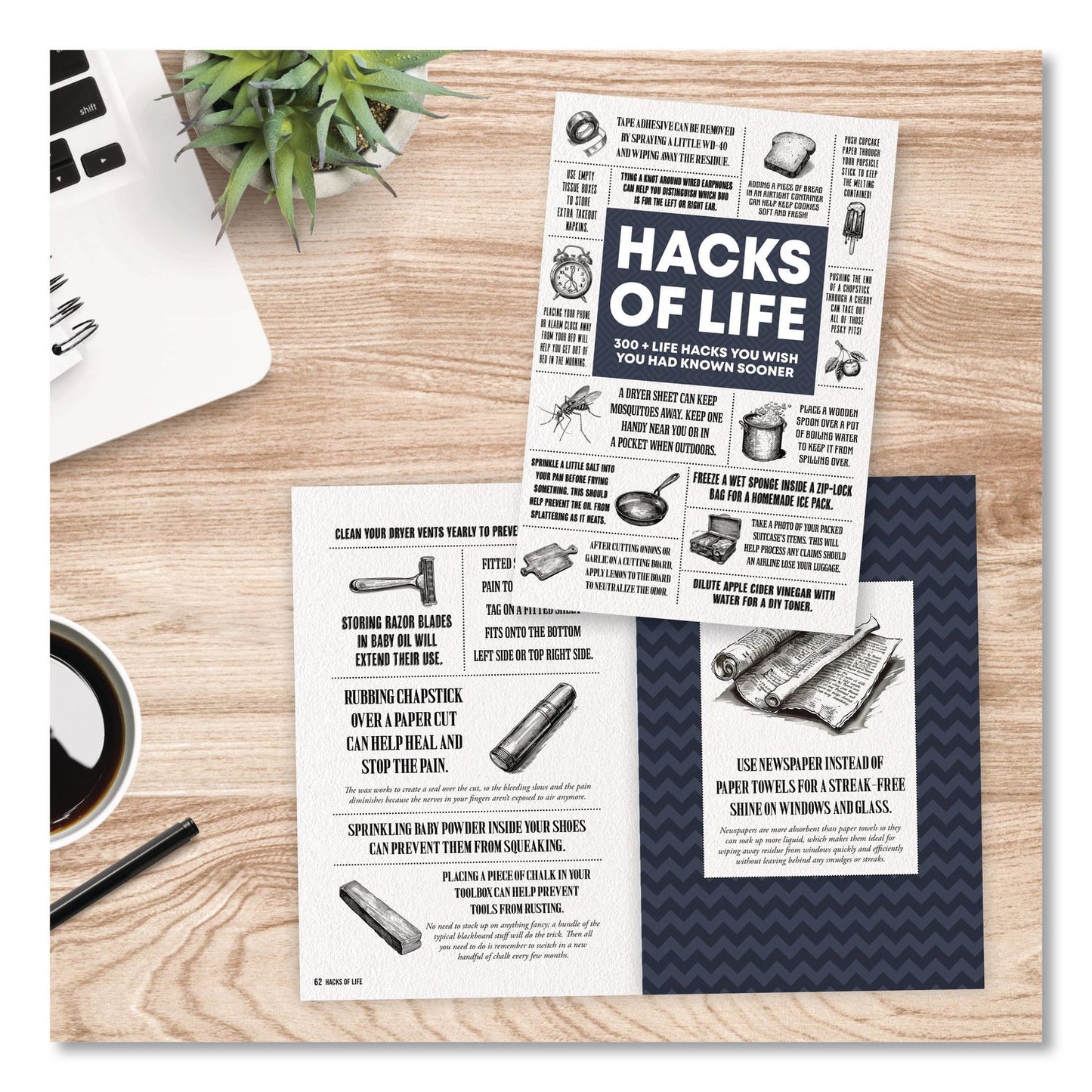 Willow Creek Press Hacks of Life Softcover Book, Paperback, 112 Pages (WPR49779)