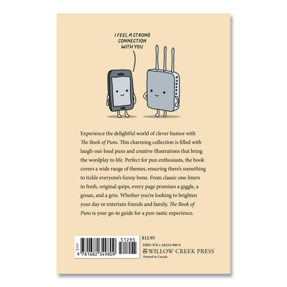 Willow Creek Press The Book of Puns Softcover Book, Paperback, 112 Pages (WPR49809)