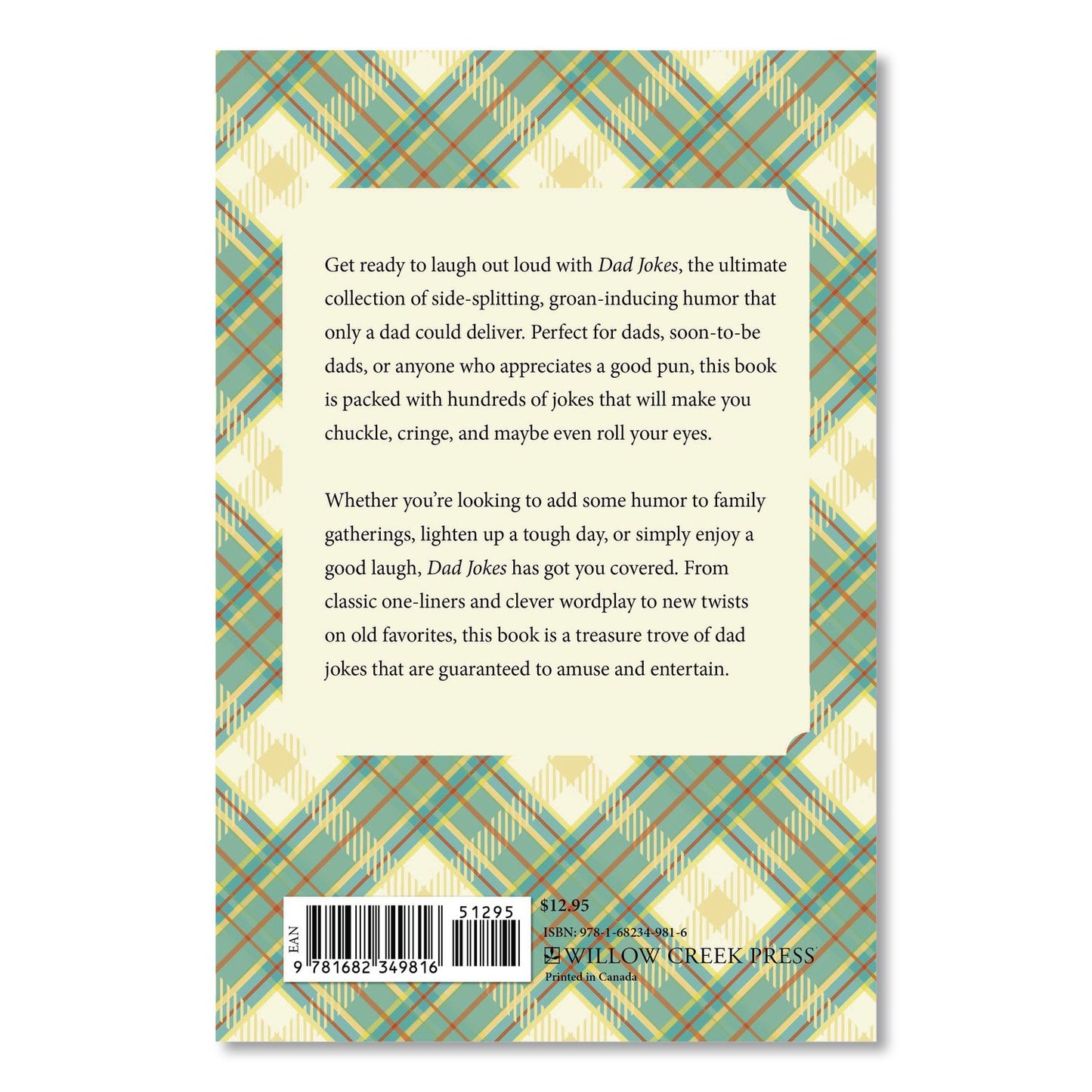 Willow Creek Press Dad Jokes Softcover Book, Paperback, 112 Pages (WPR49816)