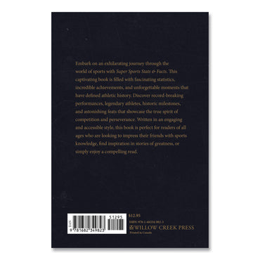 Willow Creek Press Super Sports Stats and Facts Softcover Book, Paperback, 112 Pages (WPR49823)