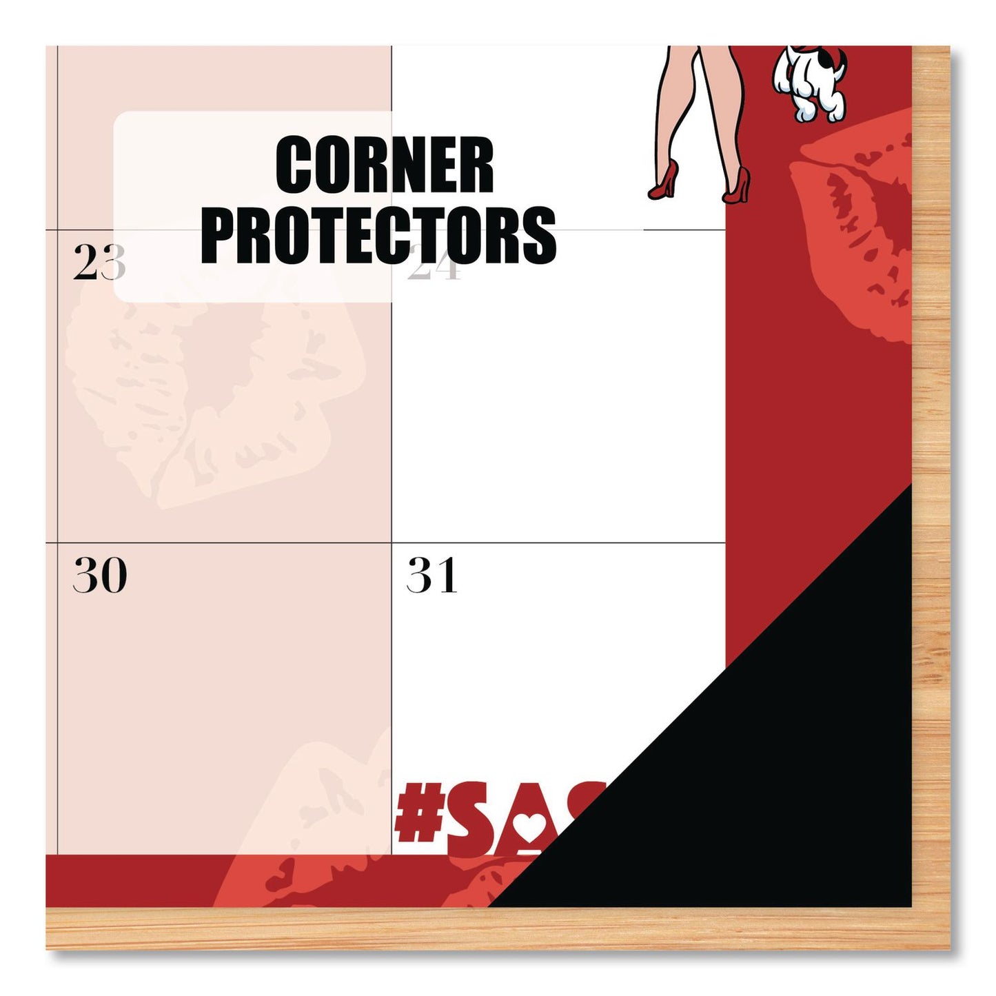 Willow Creek Press Betty Boop Small Monthly Desk Pad Calendar, 17 x 12, Red/White Sheets, Black Headband, Black Corners, 12-Month (Jan-Dec) 2026 (WPR57087)