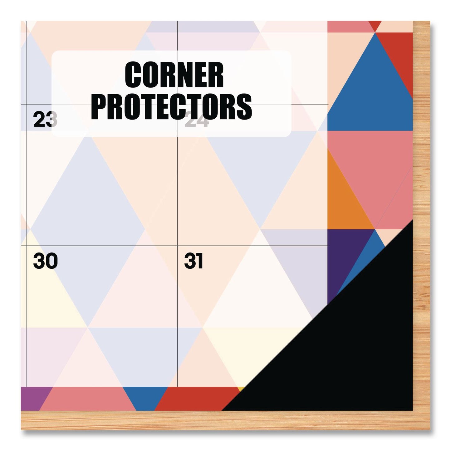 Willow Creek Press Modern Small Geometric Monthly Desk Pad Calendar, 17 x 12, Multicolor Sheets, Black Headband/Corners, 12-Month (Jan-Dec) 2026 (WPR57117)