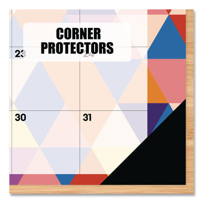Willow Creek Press Modern Small Geometric Monthly Desk Pad Calendar, 17 x 12, Multicolor Sheets, Black Headband/Corners, 12-Month (Jan-Dec) 2026 (WPR57117)