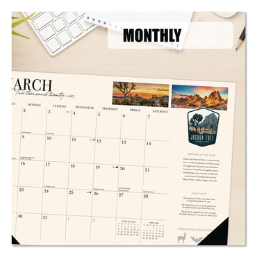 Willow Creek Press National Parks Small Monthly Desk Pad Calendar, 17 x 12, Multicolor Sheets, Black Headband/Corners, 12-Month (Jan-Dec) 2026 (WPR57124)
