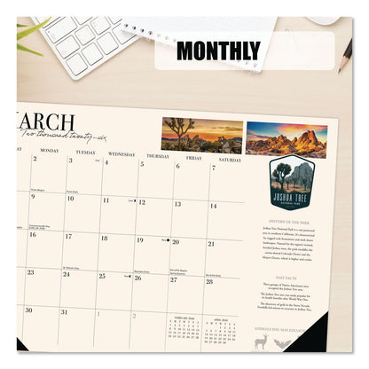 Willow Creek Press National Parks Small Monthly Desk Pad Calendar, 17 x 12, Multicolor Sheets, Black Headband/Corners, 12-Month (Jan-Dec) 2026 (WPR57124)