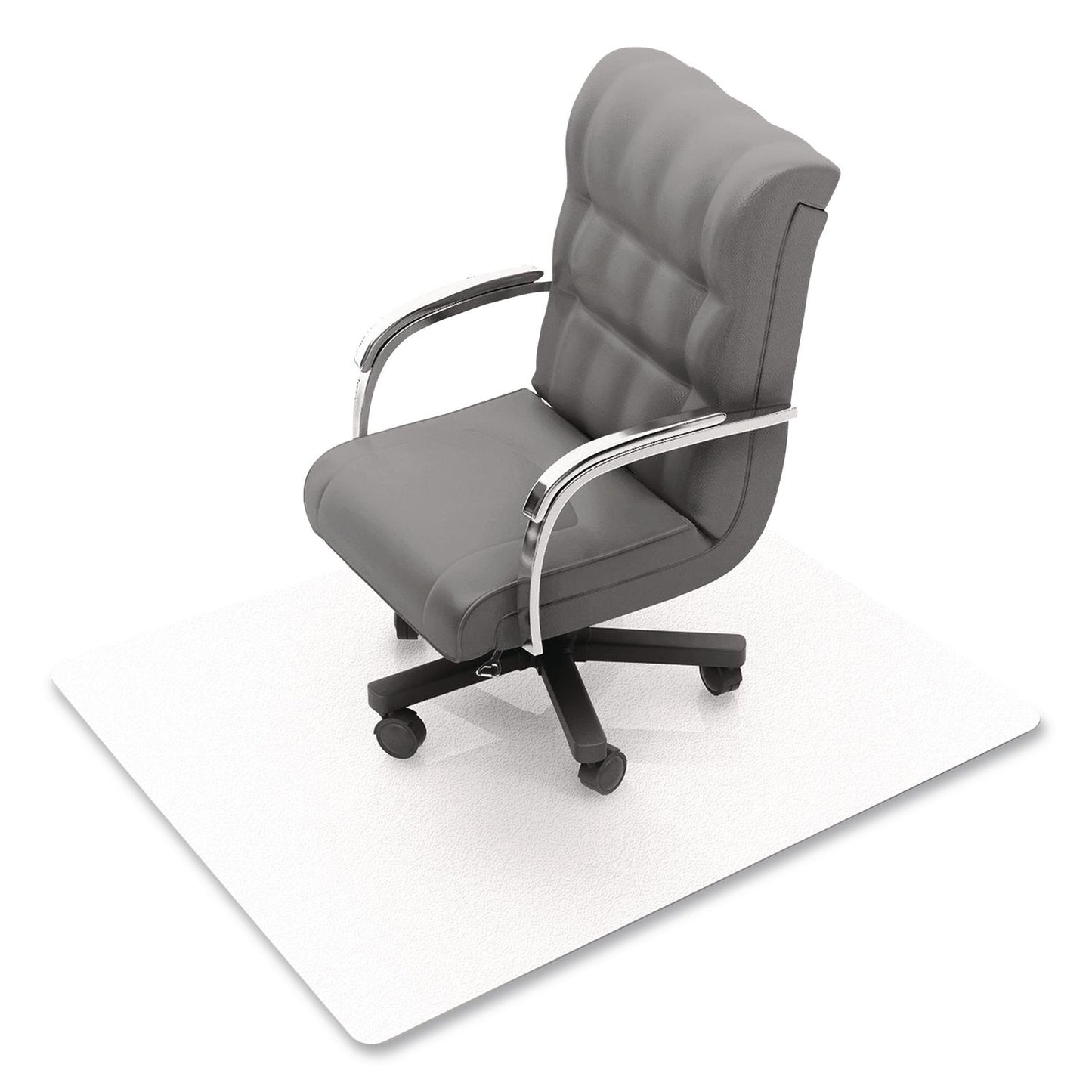 Floortex® Unomat Anti-Slip Polycarbonate Chair Mat for Hard Floors and Carpet Tiles, Rectangular, Straight Edges, 60" x 48", Clear (FLRNRCMFLPD0005)